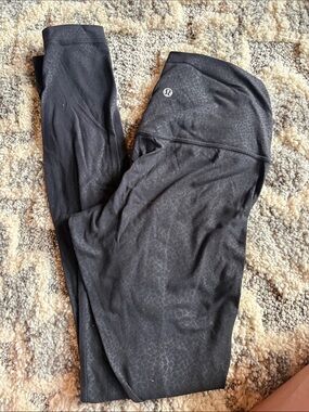 Lululemon Black Printed High-Rise Leggings RARE